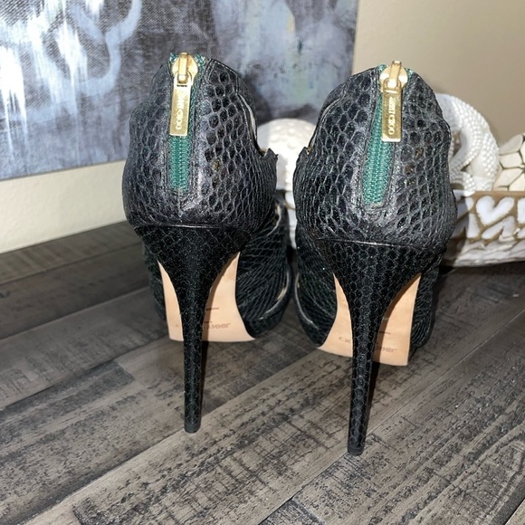 JIMMY CHOO beautiful emerald GREEN python shoes SZ 9.5 - Picture 8 of 9